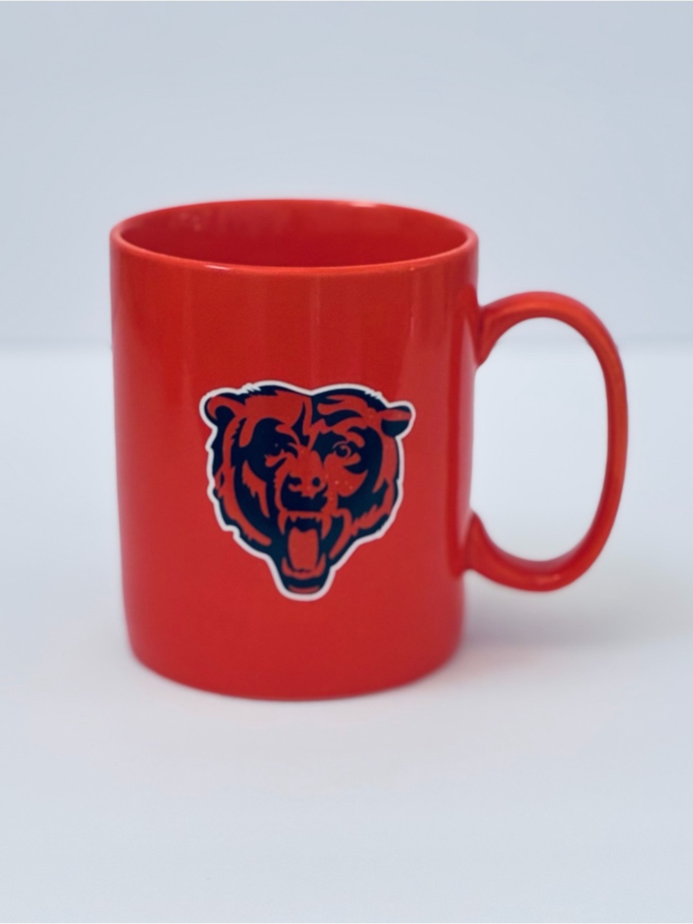 Orange Chicago Bears Ceramic Coffee Mug Bold Team Logo